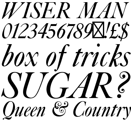 Caslon 540 Italic &amp; Swashes