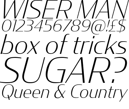 Condor Extra Light Italic