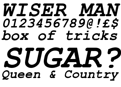 Courier PS Bold Italic