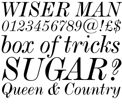 De Vinne Italic Text