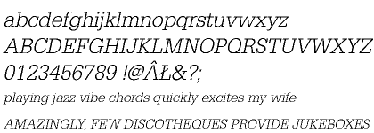 Egyptienne URW CE Light Narrow Oblique