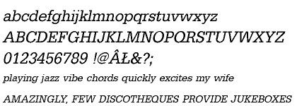 Egyptienne URW CE Regular Narrow Oblique