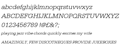 Egyptienne URW Light Wide Oblique