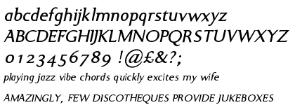 Ela Demiserif Plain Italic