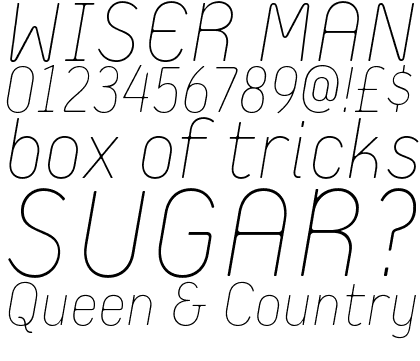 Extreme Sans Ultra Light Italic