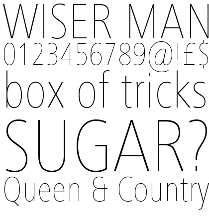 Frutiger&reg; Next W1G Condensed Ultra Light