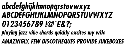 Futura Bold Condensed Oblique