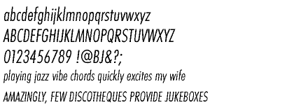 Futura Cyrillic Light Condensed Oblique