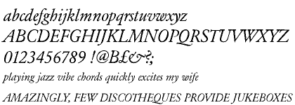 Garamond URW Greek Regular Italic