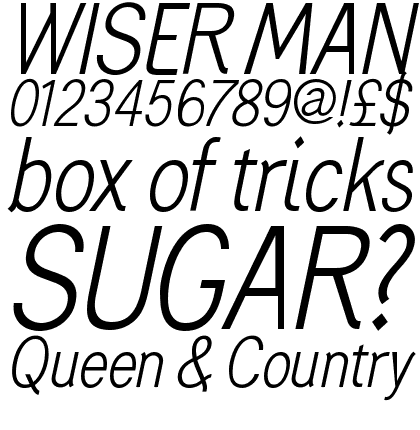 Generation Gothic Condensed Light Italic