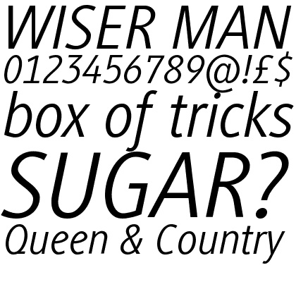 Generis&trade; Sans Com Regular Italic