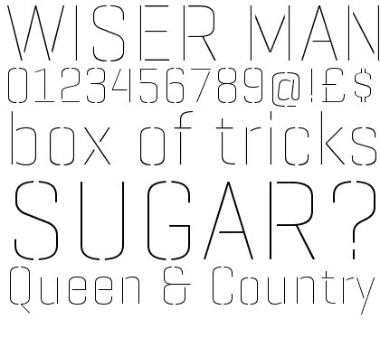 Geogrotesque Stencil Thin (A, B &amp; C)