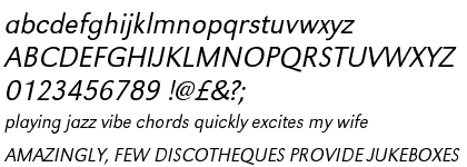 Grotesk URW Light Oblique