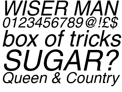 Helvetica&trade; Com Oblique