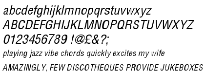 Helvetica&trade; Std Condensed Oblique