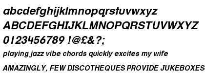 Helvetica&trade; Textbook Bold Oblique
