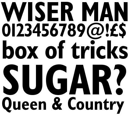 Humanist 521 Bold Condensed