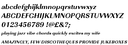 Imperial URW Extra Bold Wide Oblique