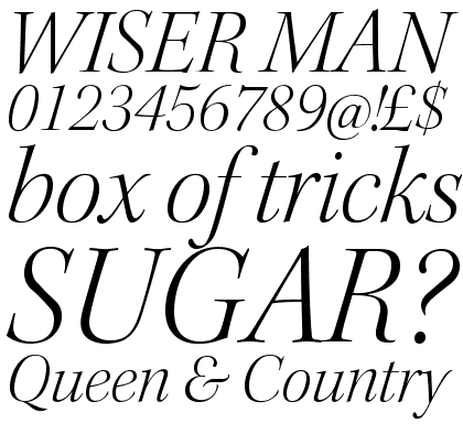 Kepler Light Italic Display