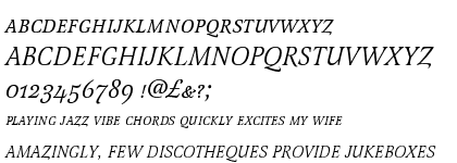 Latienne Small Caps Regular Italic