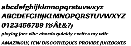 Linear URW CE Ultra Bold Oblique