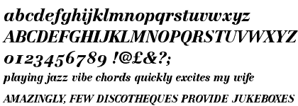 Linotype Centennial&trade; 96 Black Italic OsF