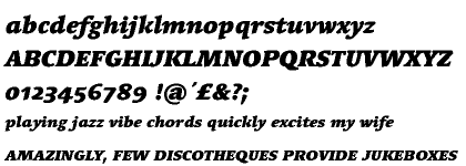 Linotype Syntax&trade; Serif Black Italic OsF
