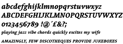 Linotype Syntax&trade; Serif Heavy Italic OsF