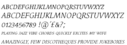 Linotype Syntax&trade; Serif Light Italic SC