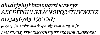 Linotype Syntax&trade; Serif Medium Italic OsF