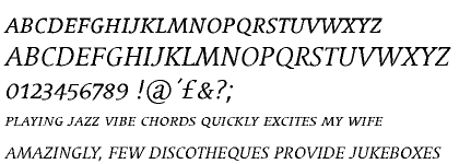 Linotype Syntax&trade; Serif Regular Italic SC