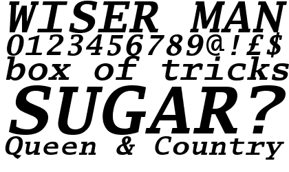 Lucida&trade; Typewriter Serif Bold Oblique