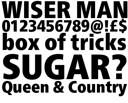 Neue Frutiger&reg; Pro Condensed Extra Black