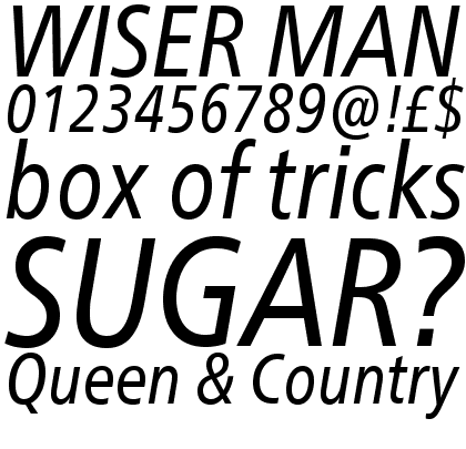 Neue Frutiger&reg; Pro Condensed Italic