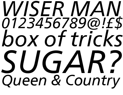 Neue Frutiger&reg; Pro Italic