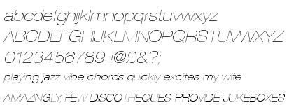 Neue Helvetica&trade; 23 Ultra Light Extended Oblique