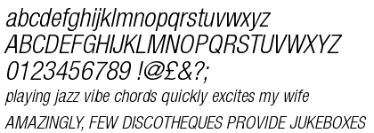 Neue Helvetica&trade; 47 Light Condensed Oblique