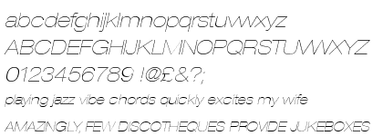 Neue Helvetica&trade; Com 23 Ultra Light Extended Oblique