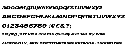 Neue Helvetica&trade; Std 83 Heavy Extended Oblique