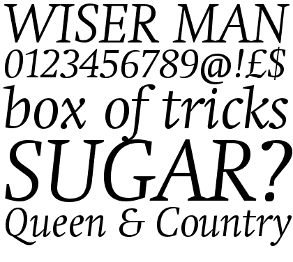 Neue Swift&reg; Pro Light Italic