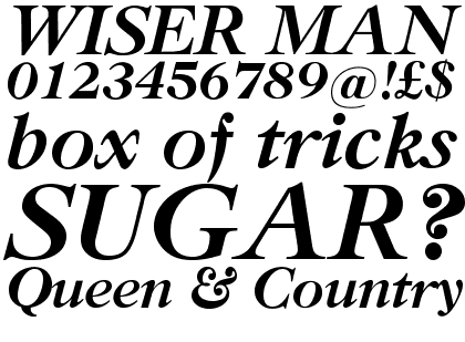 New Caslon B Bold Italic