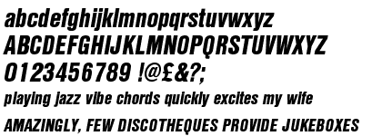 Nimbus Sans Black Condensed Italic OT Plus