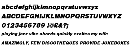 Nimbus Sans Black Italic OT Plus