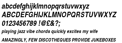 Nimbus Sans Bold Condensed Italic OT Plus