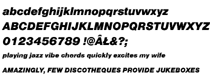 Nimbus Sans CE Black Italic (D)