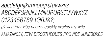 Nimbus Sans Cyrillic Light Condensed Italic (D)