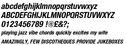 Nimbus Sans Novus Bold Condensed Italic 