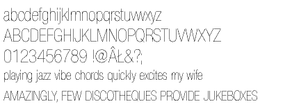 Nimbus Sans Novus CE Ultra Light Condensed (D)