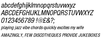 Nimbus Sans Novus Medium Condensed Italic 