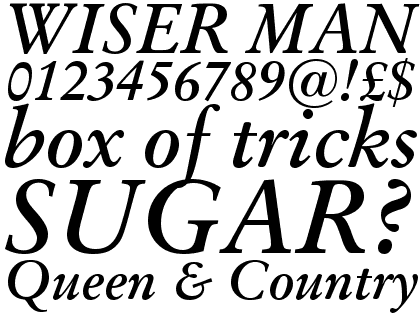 Original Garamond Bold Italic